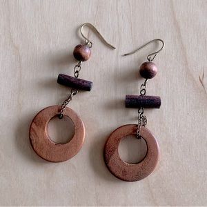 Vintage Wooden Earrings